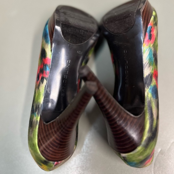 Bandolino Pumps BD7Jamara Abstract Floral Print PeepToe Multi-Color Size 6.5 - Picture 9 of 10